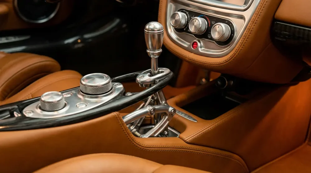 Interior craftsmanship of a Pagani hypercar