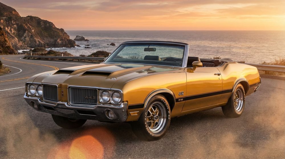 Vintage Oldsmobile 442 muscle car convertible