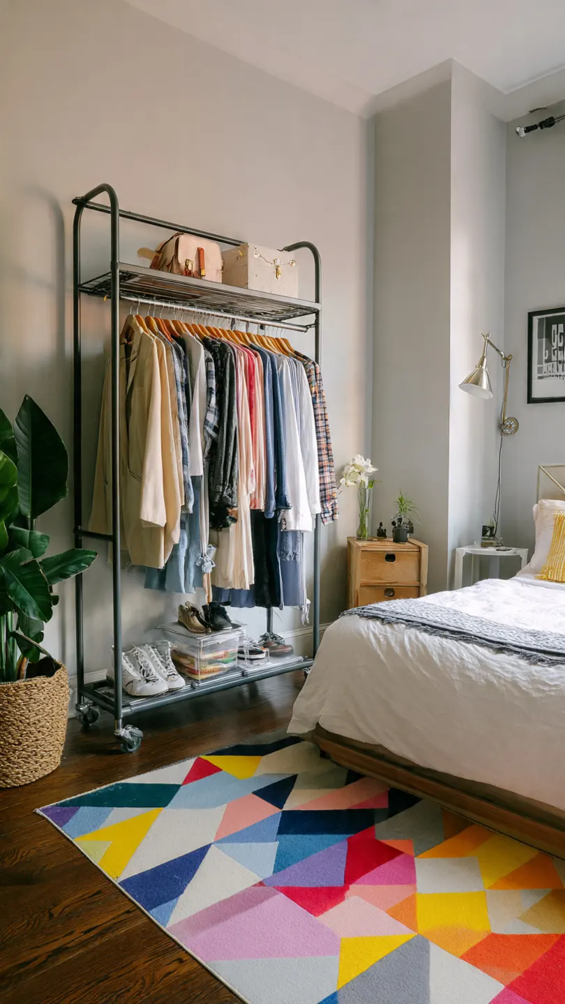 Renter-friendly furniture options for a bedroom makeover.